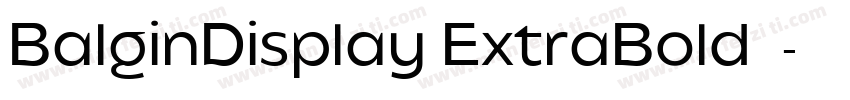 BalginDisplay ExtraBold字体字体转换